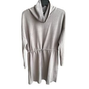CABLE & GAUGE SPORT gray cowl neck cool down super stretch soft dress NWOT sz L